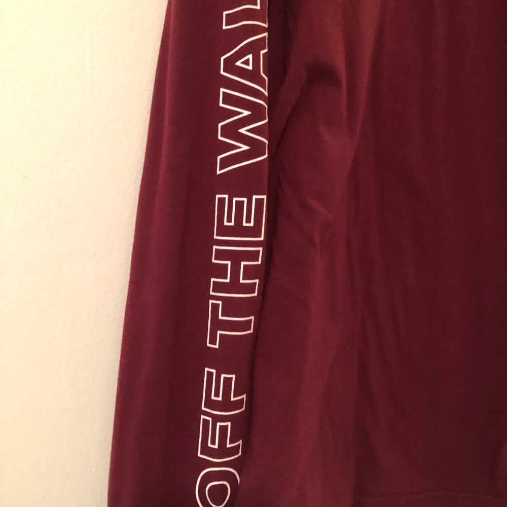 Youth Vans Maroon Graphic Logo Long Sleeve Shirt - Picture 3 of 5